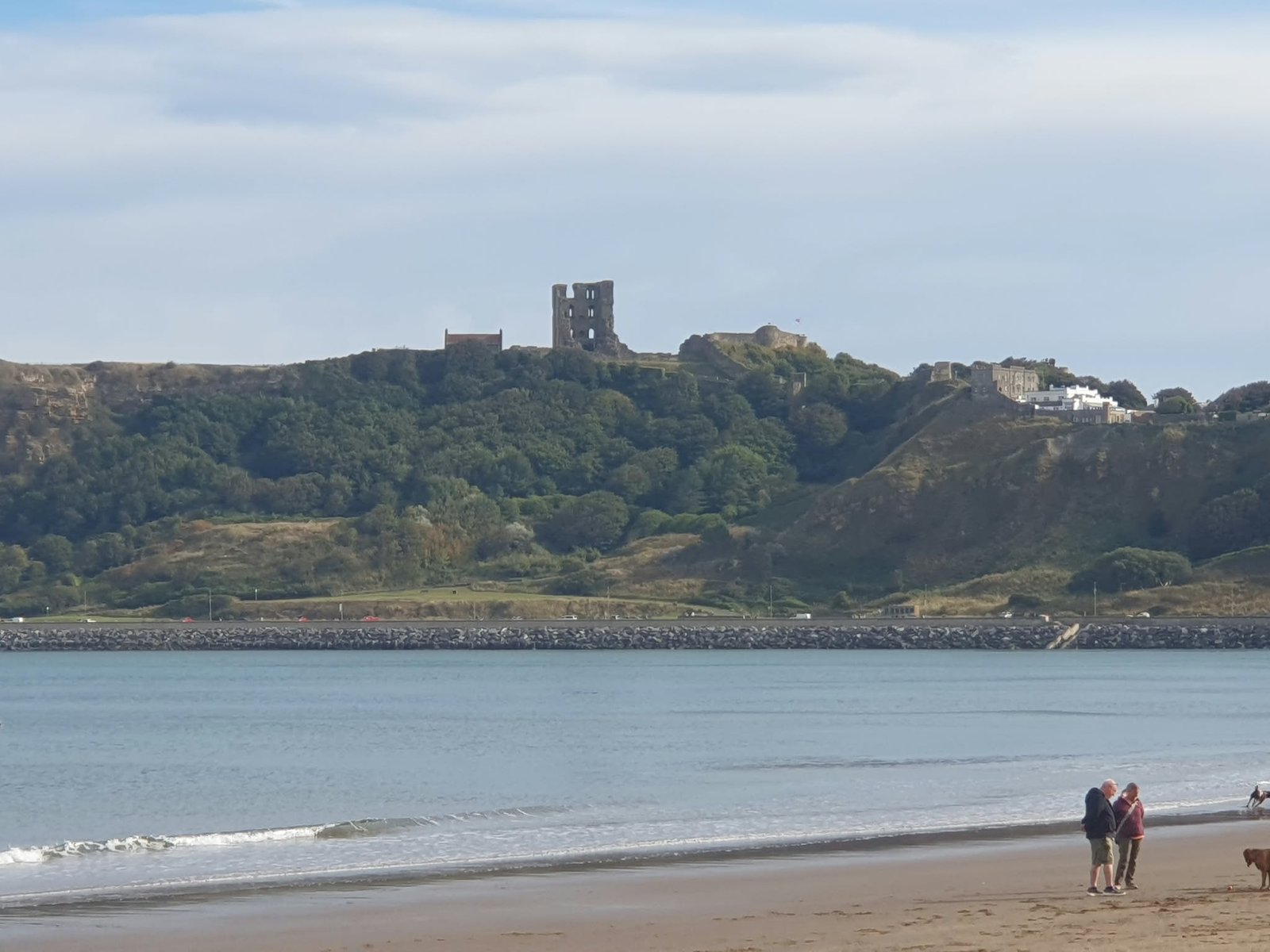Scarborough Castle viewed across the bay